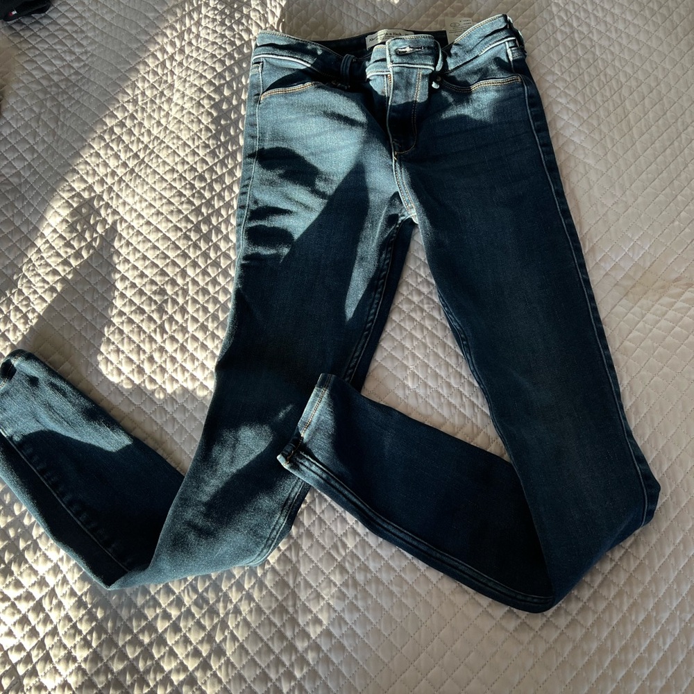 Abercrombie Jean legging mid rise in dark indigo